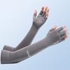 Sunscreen Ice Sleeves for Men and Women Summer Ice Silk Gloves Takeaway Fishing Two Finger Anti Ultraviolet Extended Thin Cycling Ice Sleeves