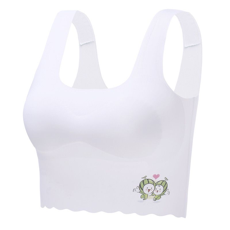 Ice Silk Seamless Girls Underwear Developmental Girls Childrens Bra Student Vest Summer Thickened Latex Pad Childrens Bras Vests