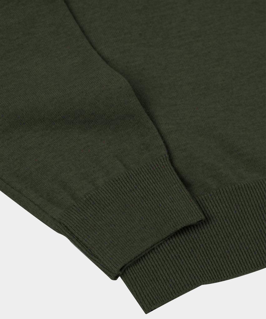 BIRBANTE Soft Washable Line Collar Knit - Khaki
