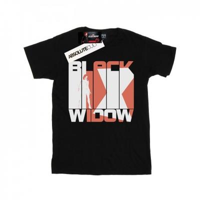 Marvel Mens Black Widow Movie Bars Logo T-Shirt