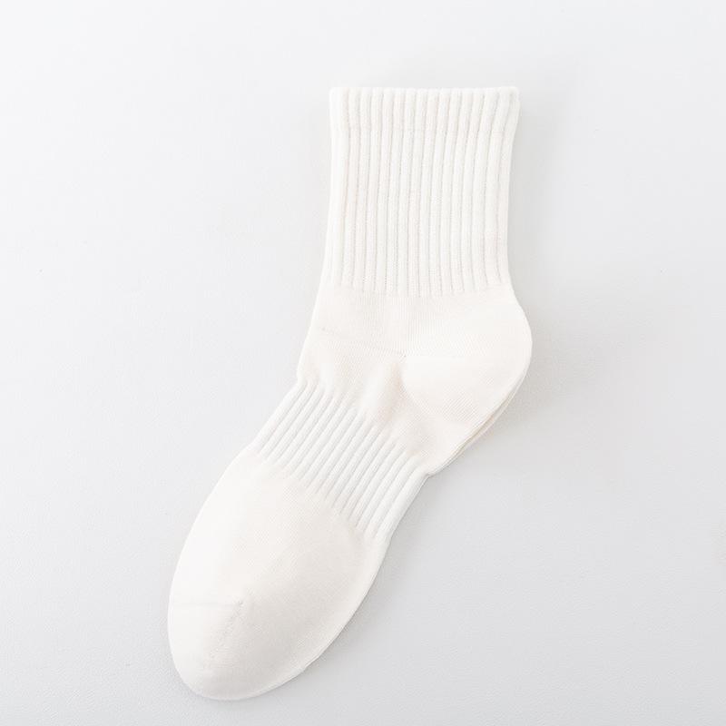 Men's Autumn and Winter Pure Cotton Mid-calf Socks, Business Men's Cotton Socks, Black Long Socks