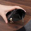 Mini Coin Purse Case Keychain Wallet Fashion PU Heart Buckle Multi-card Slots Card Holder Pouch Key Storage Bag for Women Men