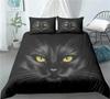 Cat Duvet Cover Queen Size,Cartoon Kitten Sleeping on Crescent Moon Stars Night Dreams Polyester Comforter Cover for Boys