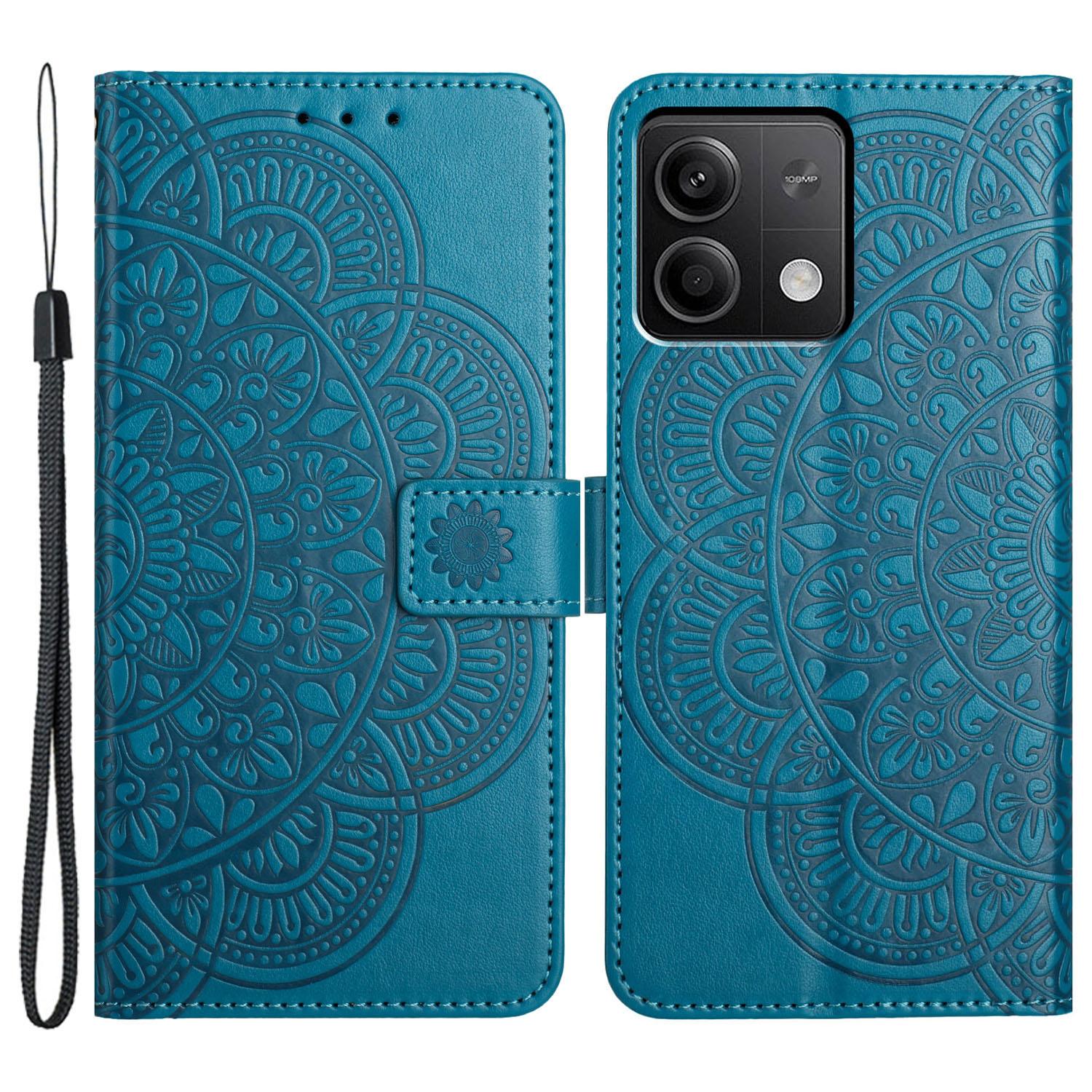 

For Xiaomi Redmi Note 13 5G Case PU Leather Flip Phone Cover with Card Slots Blue