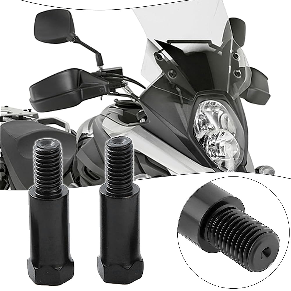 Makuki Motorcycle Mirror Conversion Mirror Extension To Thread Height Adjustment To Thread High Hardness Adapter, Screw, Adapter, 8mm, 4-Piece Set,