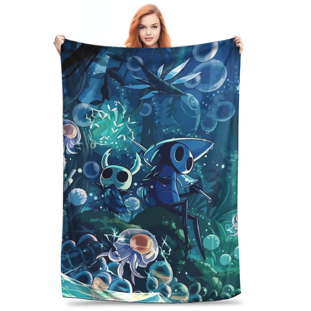 Hollow Knight Silksong Hornet Silksong Aiguille Chasseuse Couvertures Polaire Nouveauté Couvertures Chaudes pour Literie Salon Hiver