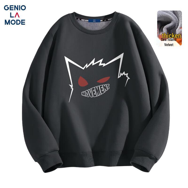 

GENIOLAMODE Men s Fleece-Lined Graphic Sweatshirt 3XL
