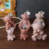 Stampo per candela profumata a forma di orso carino 3D Stampo per sapone in resina a forma di orso per candele Decorazione per la casa Stampo in silicone per candela a forma di orsetto in resina