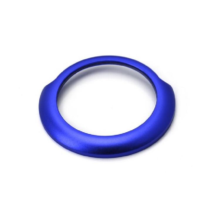 Blue Aluminum Keyless Engine Push Start Button Decoration Ring Trim For BMW G30