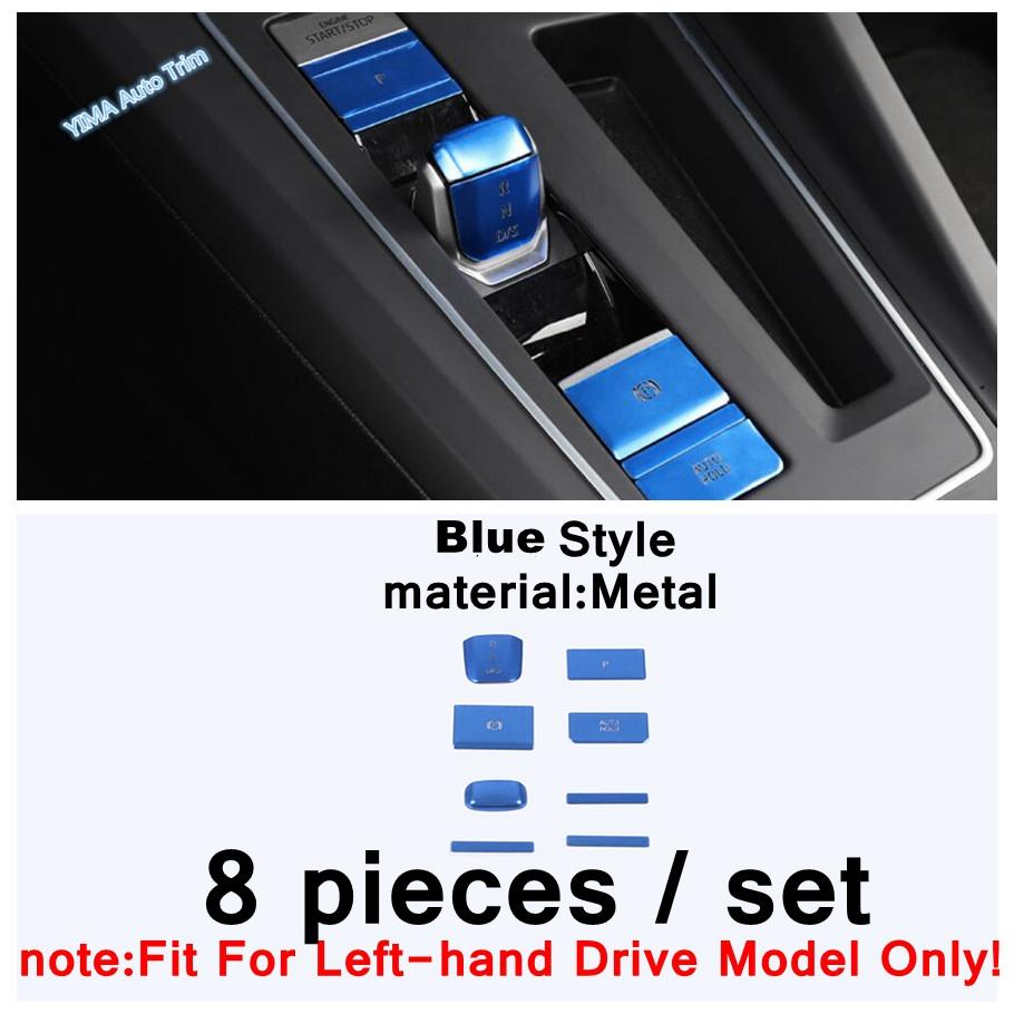 Metall Auto Innenraum Mittelkonsole Schaltknauf Schalthebel Knopf Abdeckung Zierleiste Zubehör für VW Volkswagen Golf 8 MK8 -
