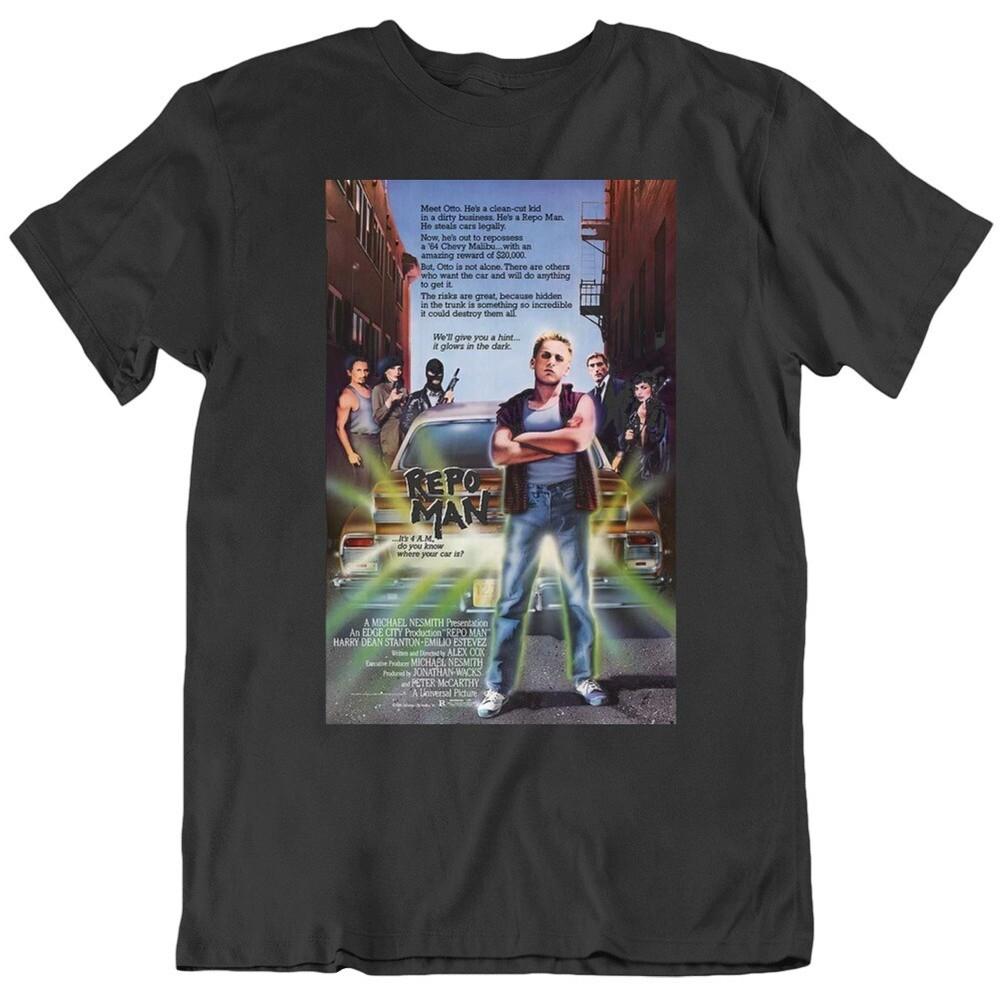 

Repo Man 1984 Movie Poster Fan Black T Shirt Unisex T-Shirt XXXL