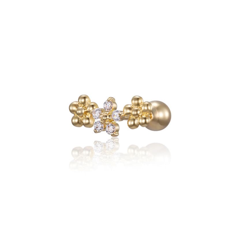 LUNNE 14k Blooming Flower Piercing (14k Gold) #LFPI11