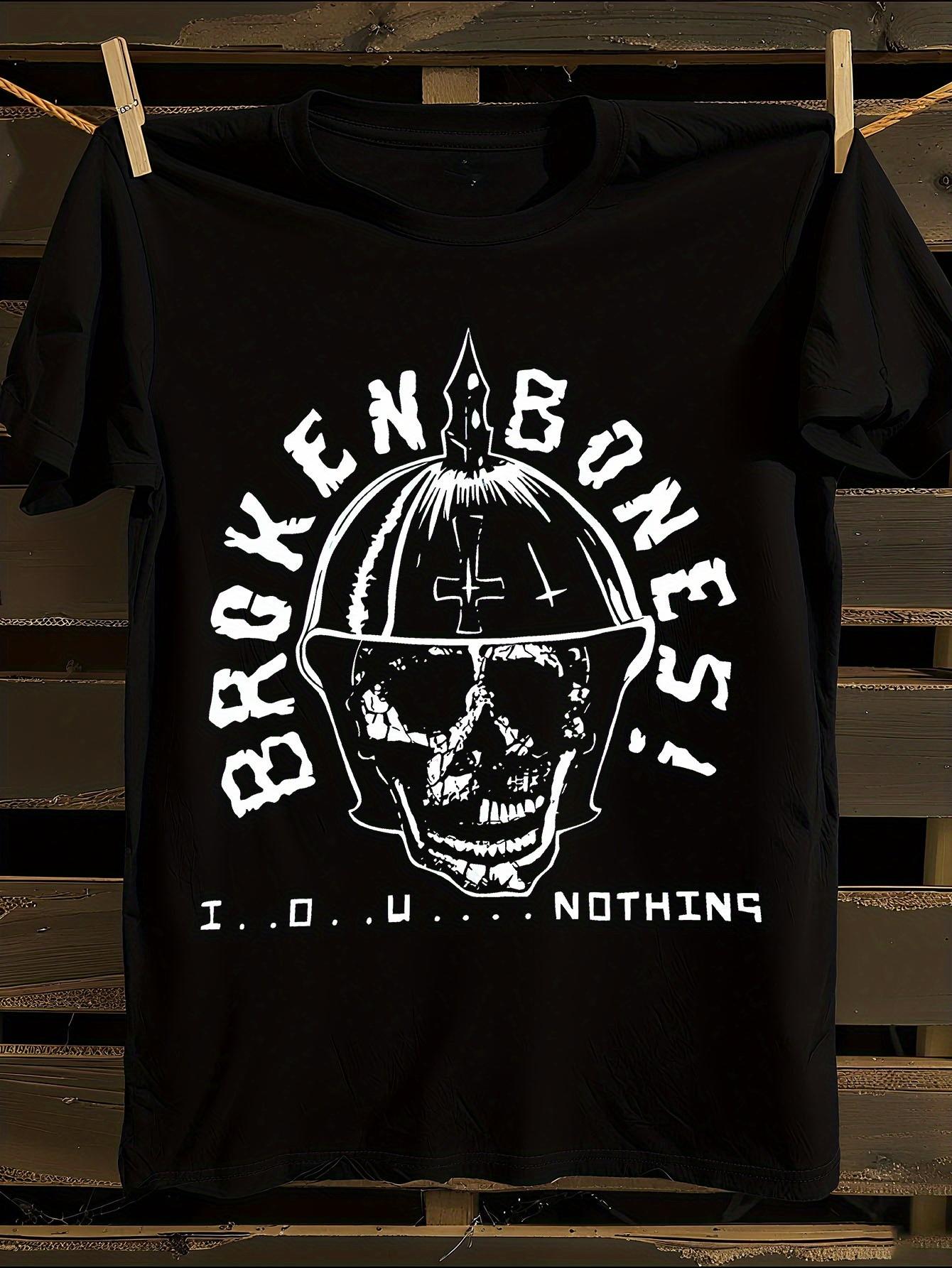s Broken Bones Gothic Lettering Tshirt XXXL
