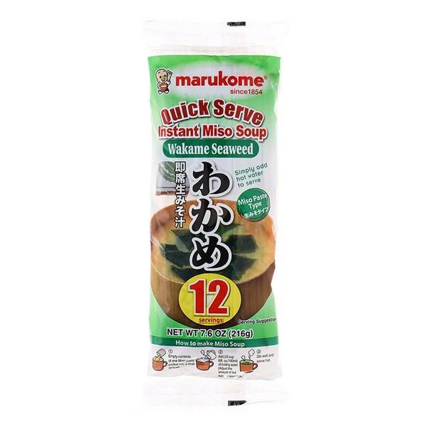 Marukome Instant Miso Soup Wakame Instant Soup, 216g, 1 piece, Korean convenience food