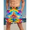Men's Shorts Creative Colorful 3D Printed Shorts Loose Casual Plus Size Breathable Vacation Style Summer Versatile Shorts