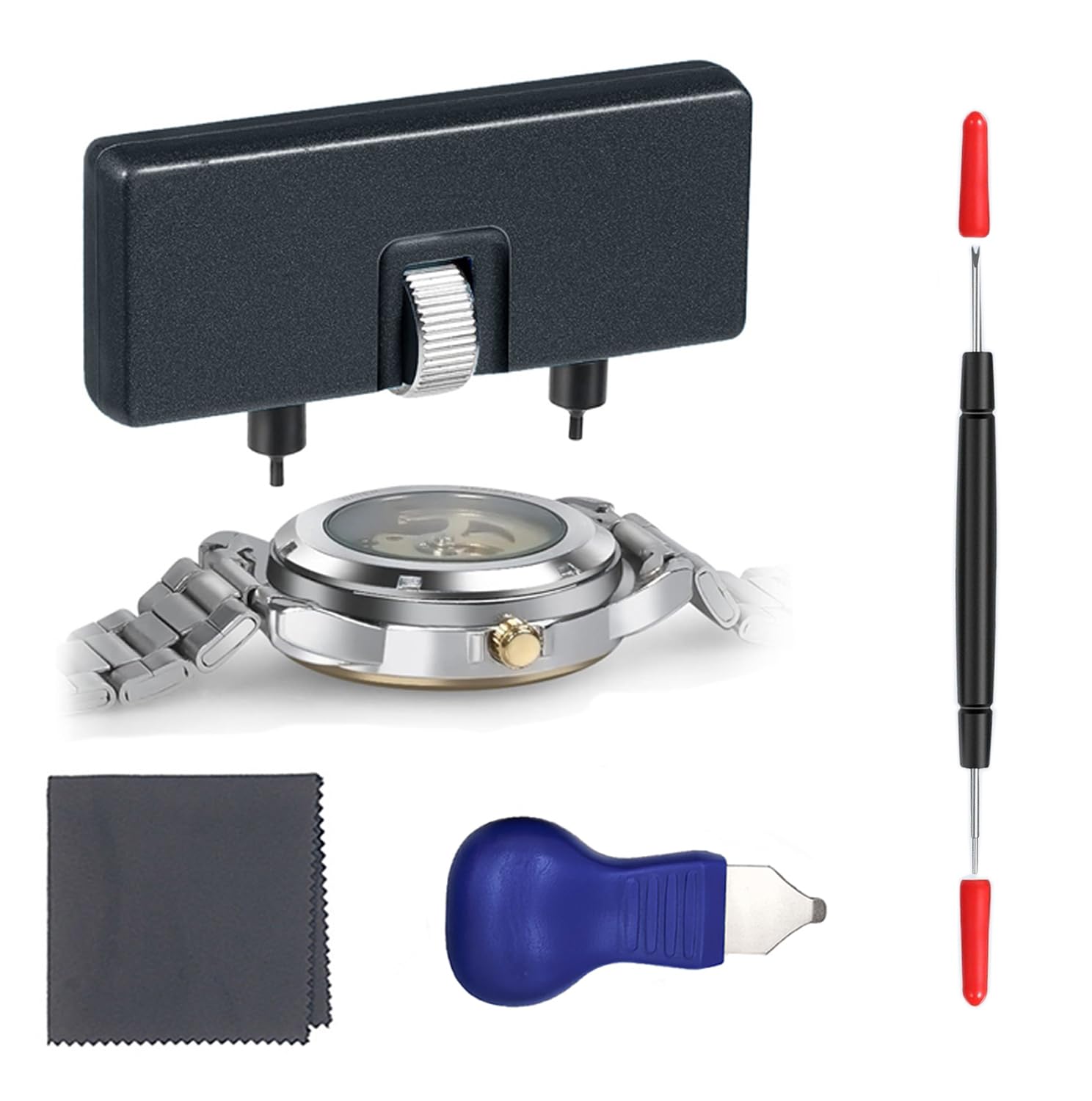 TICFROG Инструмент для замены ремешка часов, Открывалка для задней крышки часов, Набор для снятия задней крышки, Аксессуары для открытия корпуса, Открывалка для задней крышки, Для самостоятельной замены, С винтовой крышкой