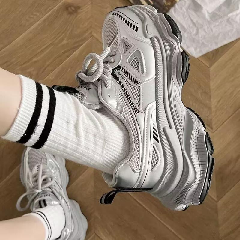 Dad Shoes Women's Shoes New Summer Breathable Versatile Little White Shoes Heightening Platform Casual Sports Shoes