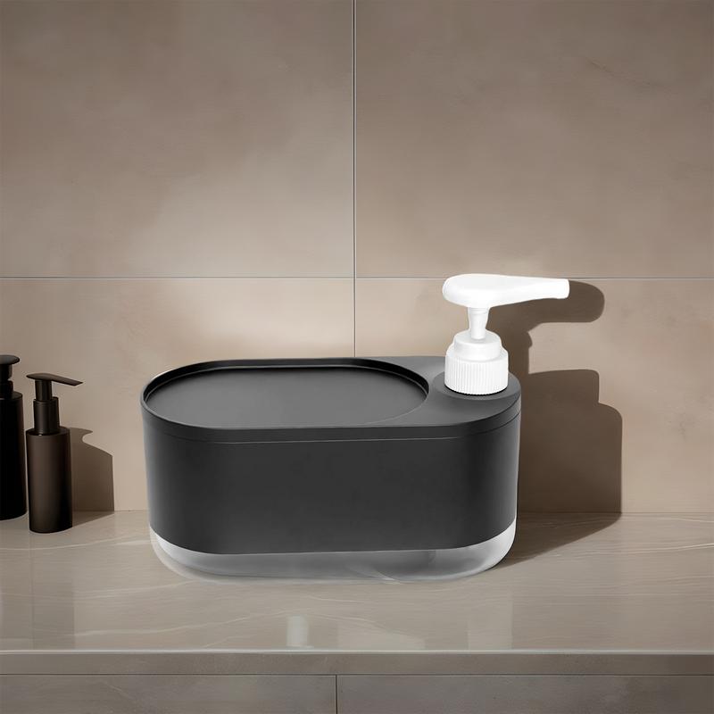 Soap Dispenser With Sponge Holder Shampoo Dispenser Soap Pump Container Storage Organizer Holder For Home Bathroom Kitchen