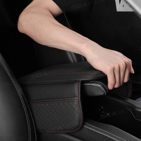 Leather Car Armrest Cushion Cover Center Console Box Pad Protector Accessories