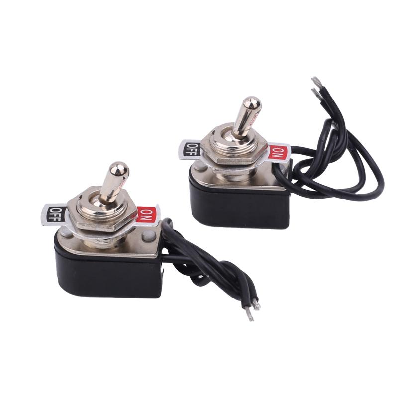 1PC AC 250V 6A On/Off Prewired Standard Toggle Switch With Wire Cable KNS-1 SPST Contacts Switch Electrical Equipment Switches4