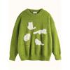 American Retro Cartoon Cat Jacquard Knit Sweater for Men & Women - Autumn/Winter Trendy Loose Jacket