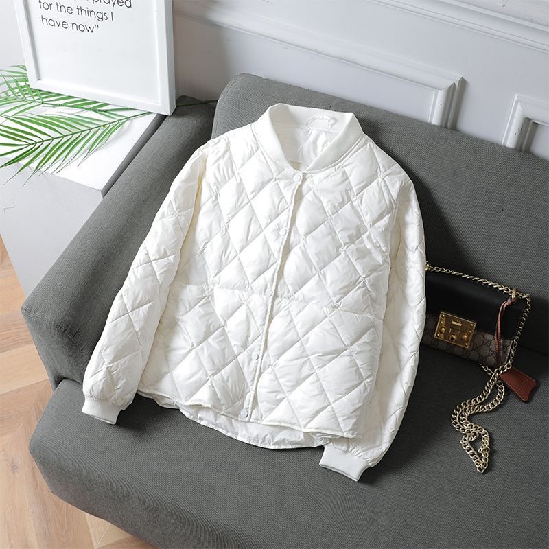 Autumn and Winter Light Cotton Clothing Female Short Thin Section Thin Section Lightweight Short People Loose Baseball Suit Thin Jacket Tide