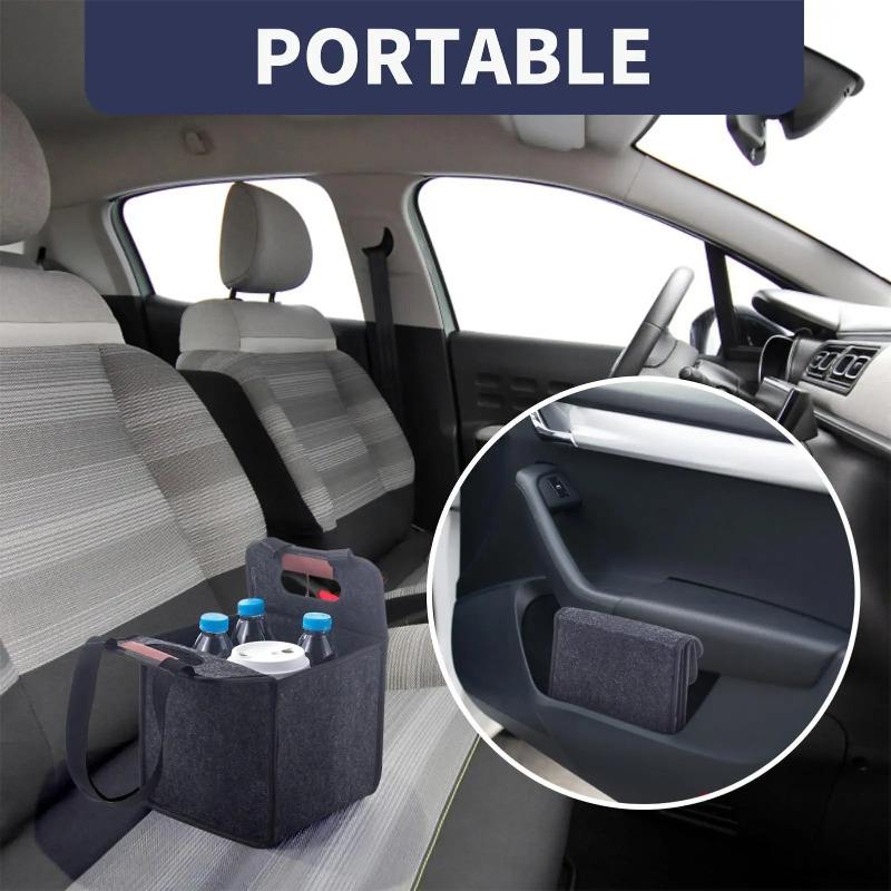 Foldable Tote Bag With Handles for Daily Commute Car Picnic Cruise Party Grocery Outdoor Travel Reusable Drink Cup Carrier