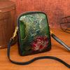 Single Shoulder Bag, Ethnic Style Painted Texture, Commuting Crossbody Bag, Versatile, Casual, Chinese Style Women's Bag