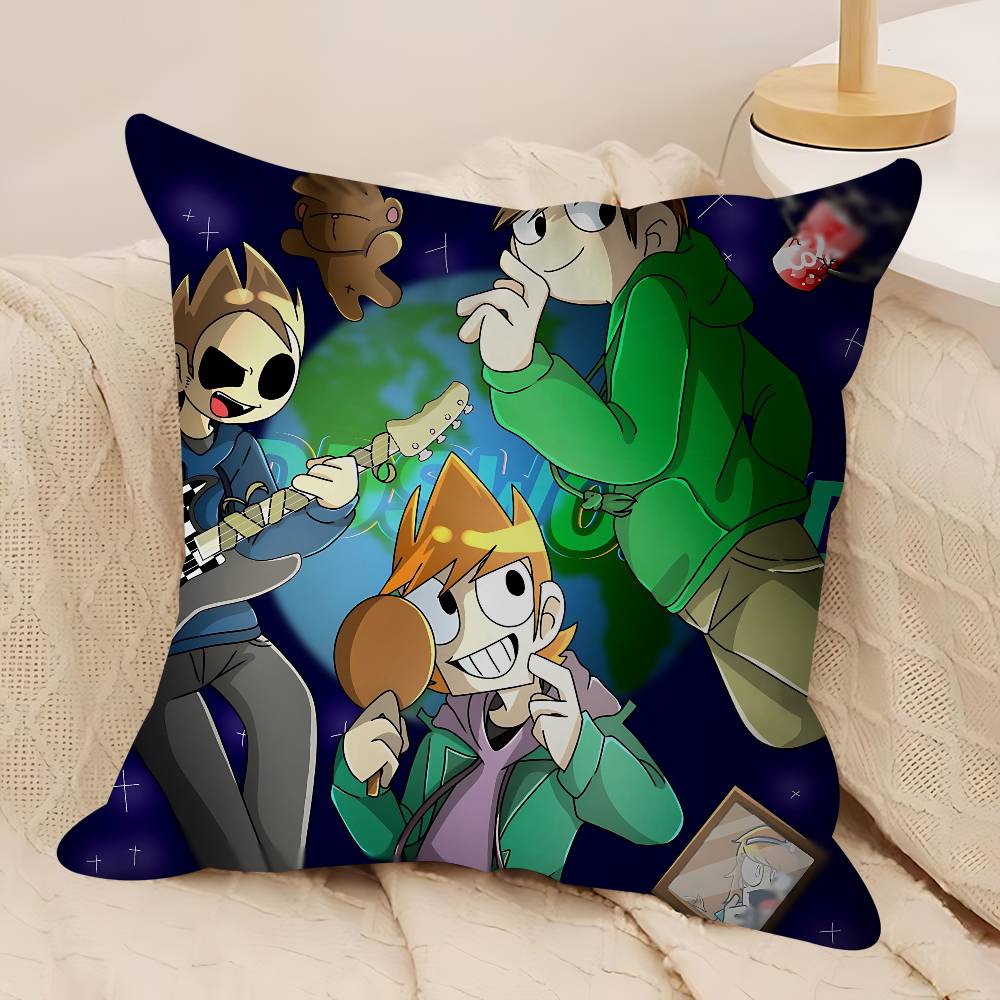 Animated E-Eddsworld Pillow Case Removable Washable Cushion Cover – All-Season Soft Linen