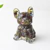 Modern Resin Dog Decor With Blue Lace Agate And Carnelian For Living Room Or Office Space