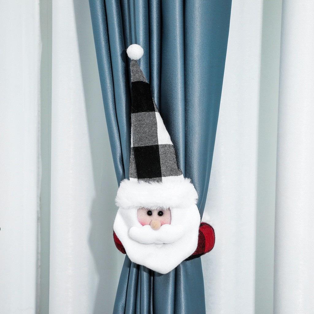 Cross-border Christmas Snowman Curtain Buckle - Holiday Decoration and Gift