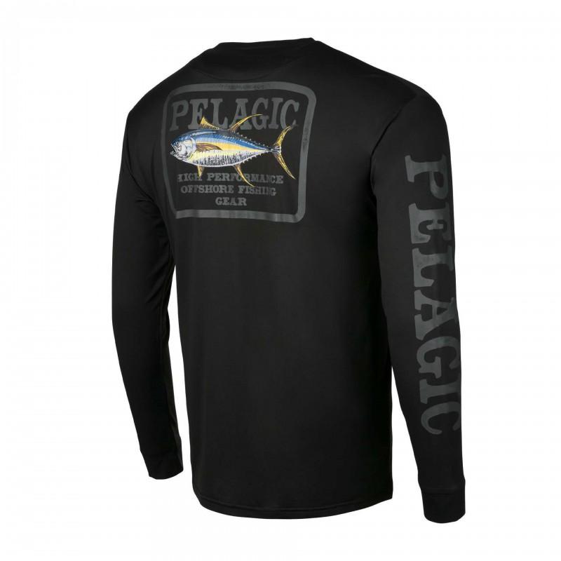 Mens Quick-Dry Fishing Shirt Long Sleeve UV Protection Outdoor Performance T-Shirt Breathable Round Neck