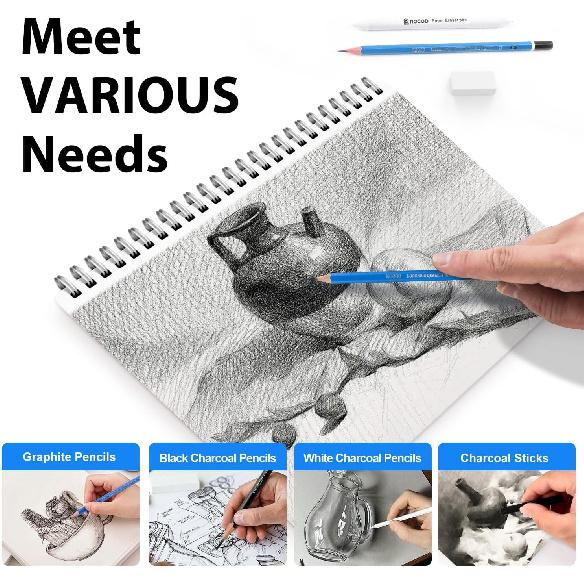 Sketch Pencils for Kids and Adults Drawing, 26-Piece Profession Sketching Pencils, Drawing Pencil for Artists Beginner Sketching, Art Graphite Pencil