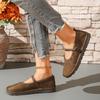NEW Leisure Tenis Femimino Round Toe Retro Soft Sole Summer New Flats Buckle Fashion Mom Single Shoes Women's Flat Shoes