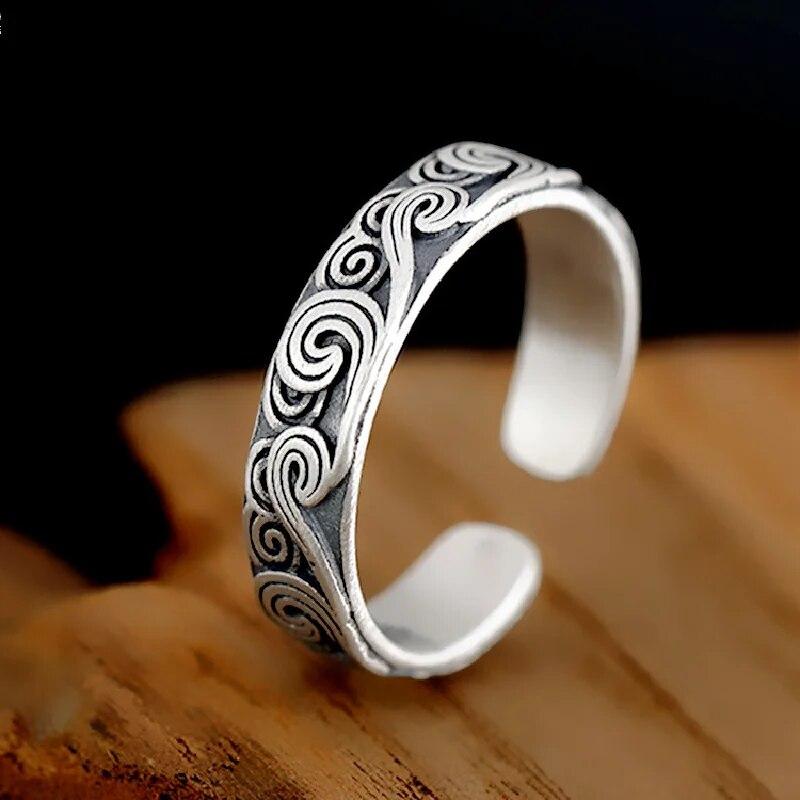 YIZIZAI Simple Make A Wish Matte Letter Ring for Women Men Retro Creative Opening Silver Color Finger Rings Party Jewelry Gifts