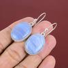 Blue Lace Agate Earrings 925 Sterling Silver Earrings Genuine Gemstone Earring Handmade Jewelry Earring For Mom Unique Earring Gifts For Her