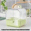 Small Bird Hanging Bath and Food Accessory for Birdcages, Cage Station for Companion Birds and Indoor Cage Use