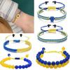 Beliebter Mode Ukrainischer Kreativer Perlen Blau Gelb Handgewebtes Armband Armband