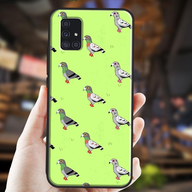 Pigeons Collage Silicone Cover For Samsung A12 A32 A42 A52 A72 A21S A20S A30S A31 A41 A51 A71 A50 A70 Case