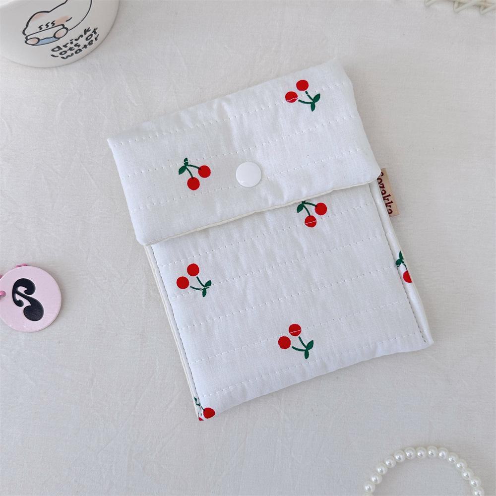 Cherry Print Travel Toiletry Bag - Large Capacity, Portable Handheld Cosmetic Pouch