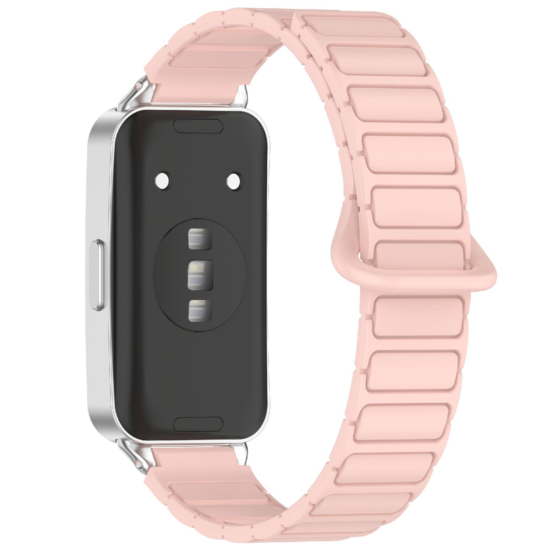 

For Huawei Band 10/9/8 Magnetic Silicone Strap 3-Bead Design Replacement Wrist Band F