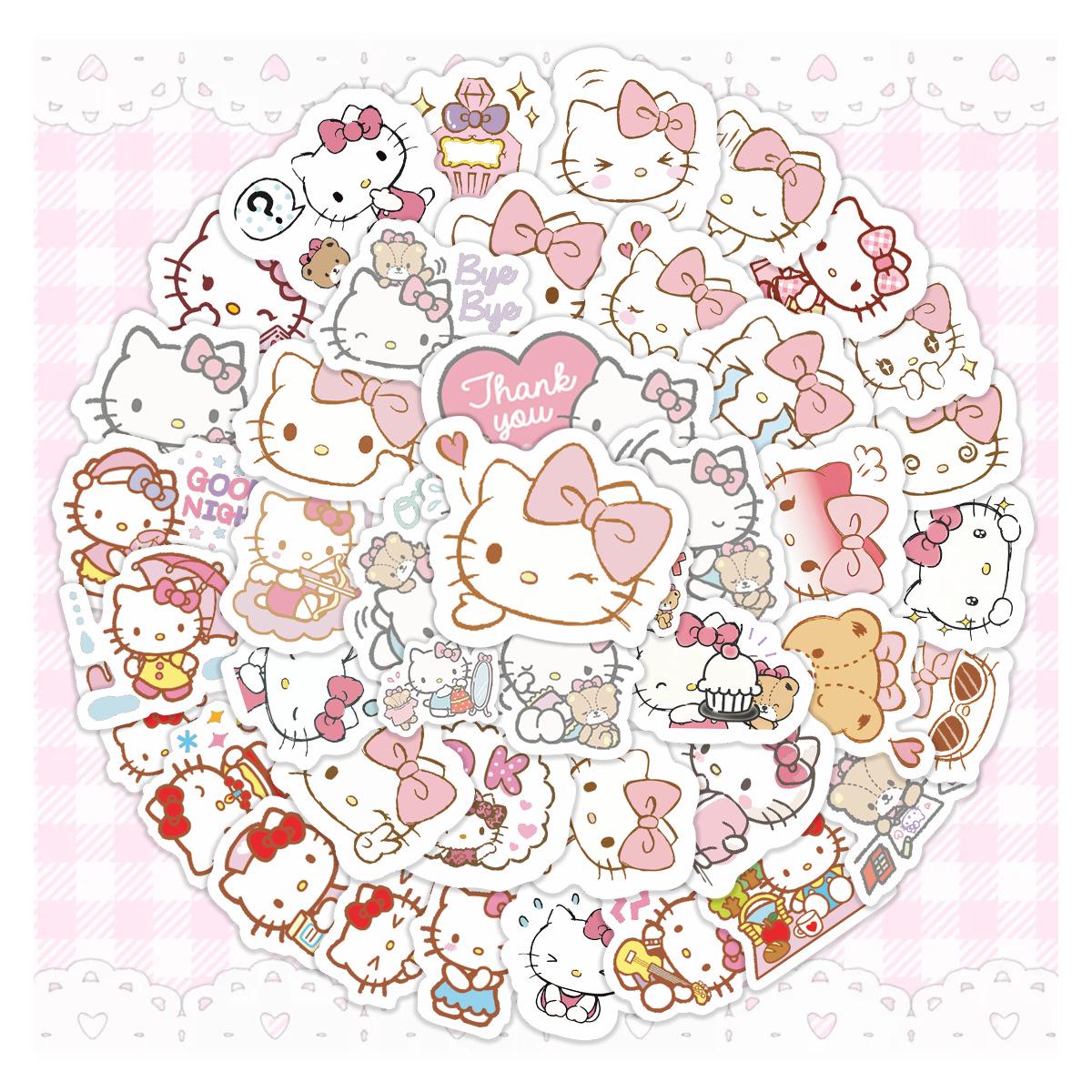 52pcs Hello Kitty Creative Children s Waterproof DIY Sticker Set No