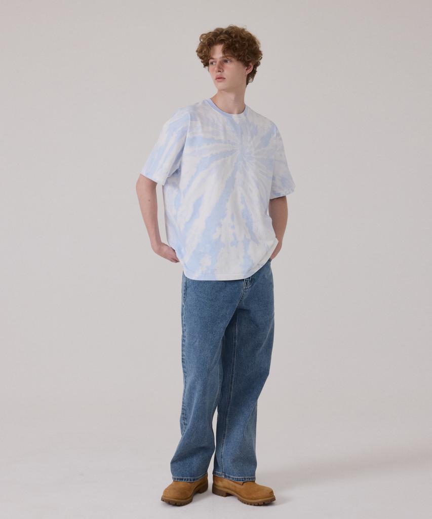 Gesison Tie-Dye Oversized Short Sleeve T-Shirt_Freedom