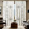 Set Of 2 Bohemian Black White Geometric Pattern Curtains Semi Transparent Polyester Design Living Room Bedroom Curtain With Rod Pocket Perfect For
