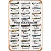 Retro Vintage WWII Fighter Metal Tin Sign Wall Decor Bathroom Gift For Men