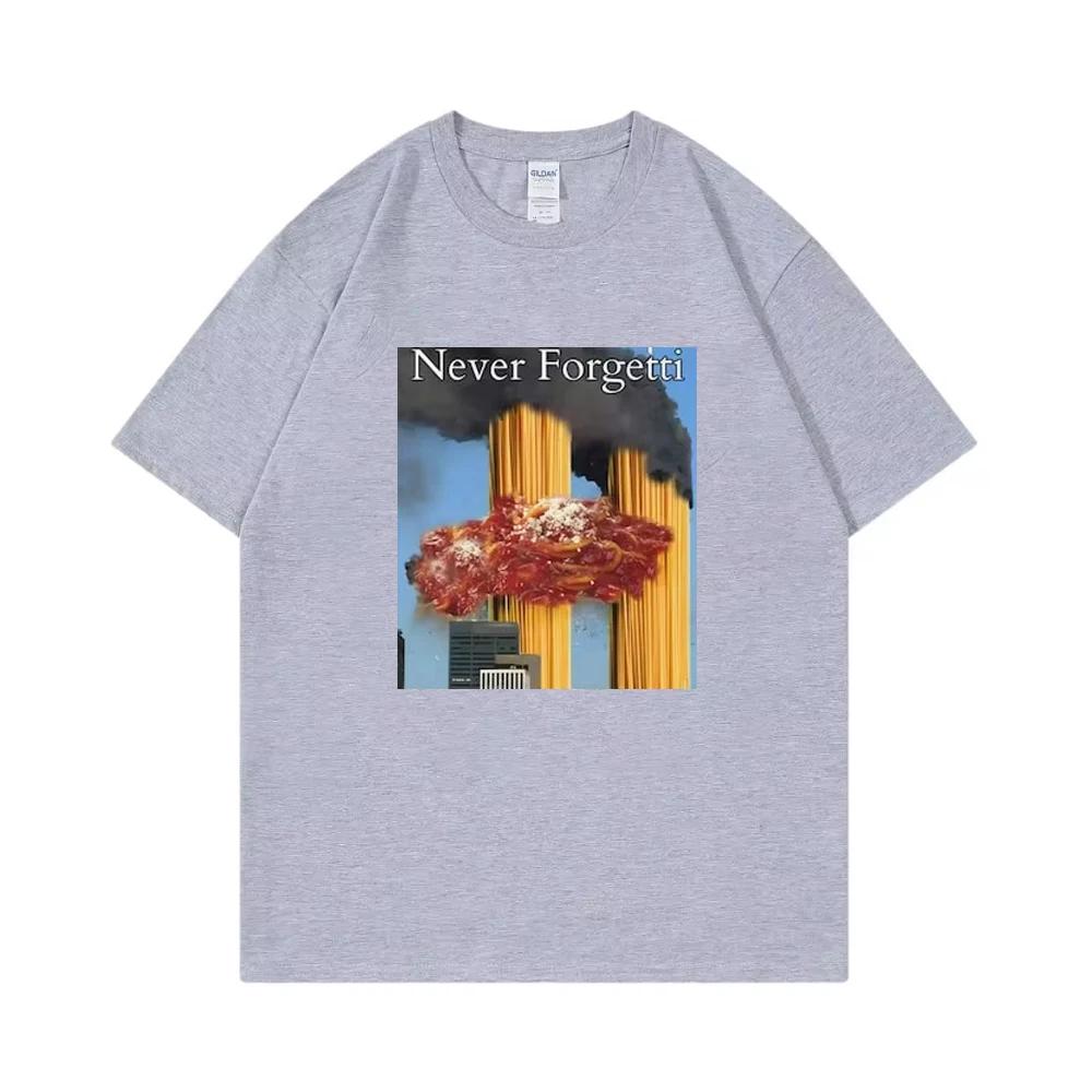 Never Forgetti T-shirt 11 9 Grappige 11 September Slachtoffer Herdenking Mannen Vrouwen Tee Unisex Casual Hoge Kwaliteit Top