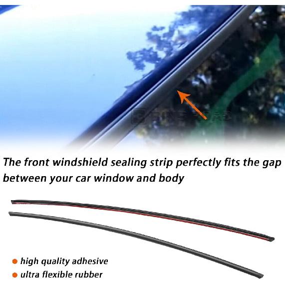 Front Upper Windshield Moulding Seal 51317166841 51317027077 Compatible with BMW E60 E61 525i 530i 545i 550i M5 2001-2010