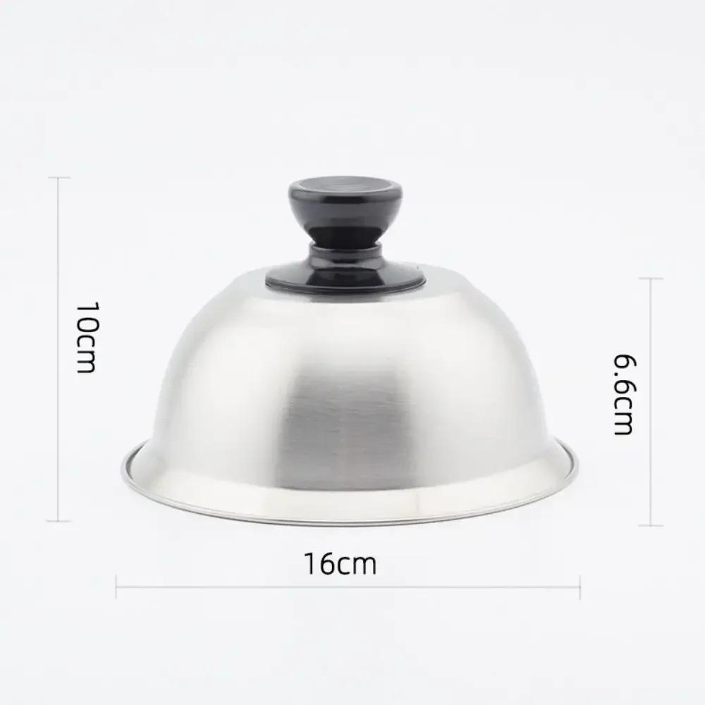 Stainless Steel Round Pot Lid Cover for Cheese Melting Dome Frying Pan Barbecue Burgers Sandwiches Steak Cookware