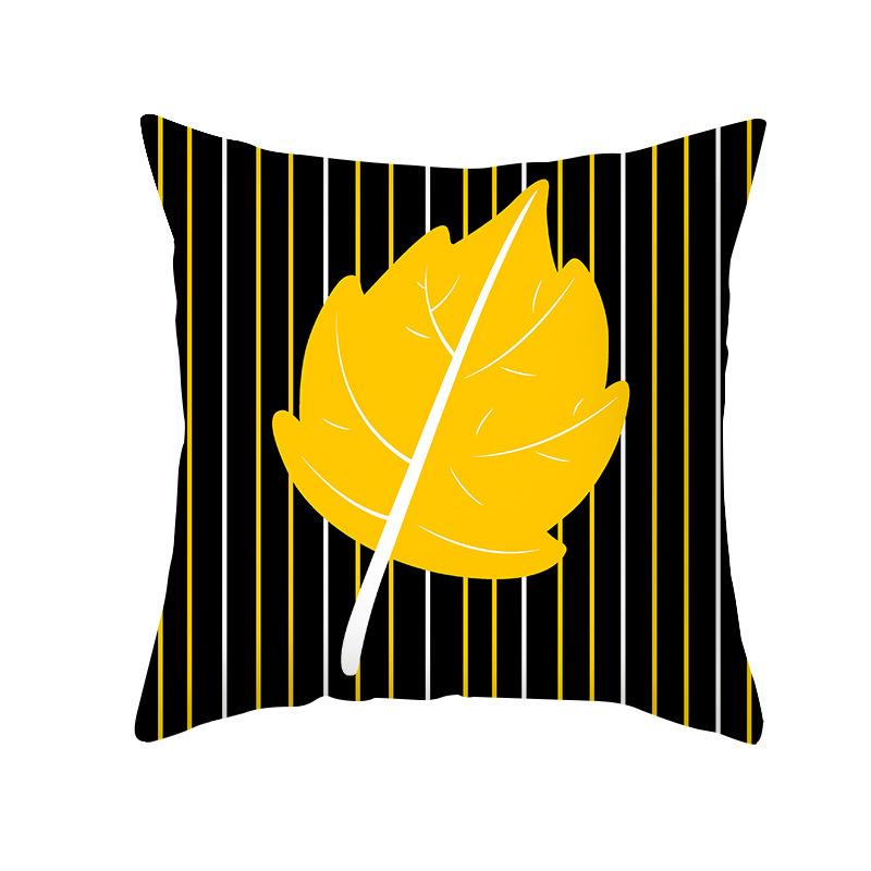 Kissenbezug im nordischen Stil, abstrakt gelb, geometrisch, kurzvelour, Zuhause, Sofa, Kissen, Kissenbezug