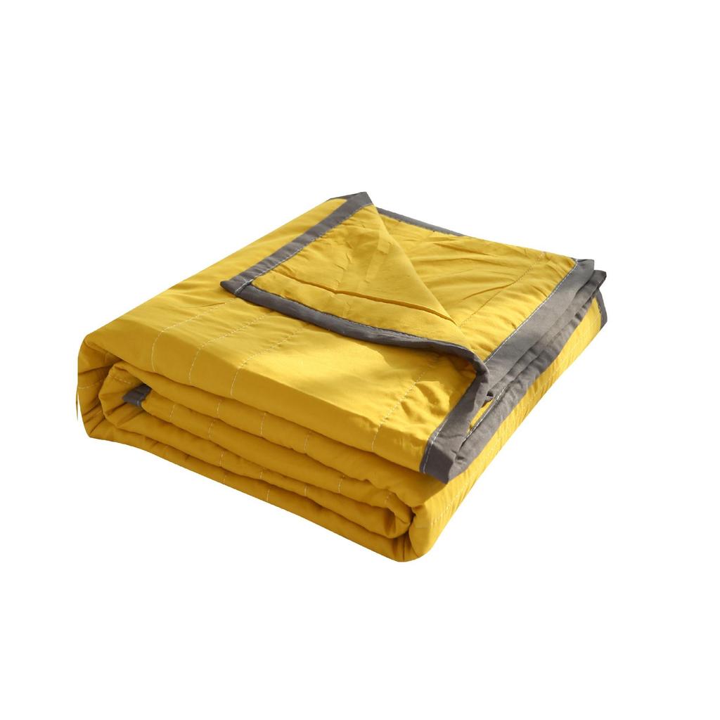 Washable Cotton Summer Quilt - Cooling and Lightweight for Single & Double Beds